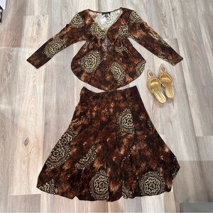 Vintage Elegant Brown Set